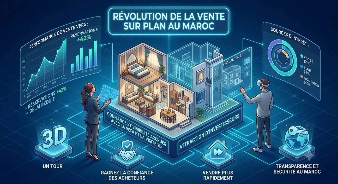 Vente sur Plan au Maroc : Vendre en VEFA avec une Visite Virtuelle 3D