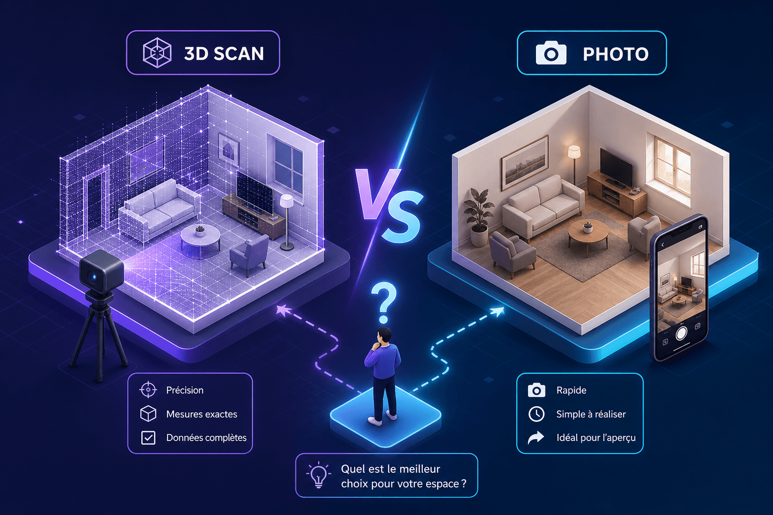 3D Scan vs Photo : Quelle Option pour Présenter Votre Espace ?