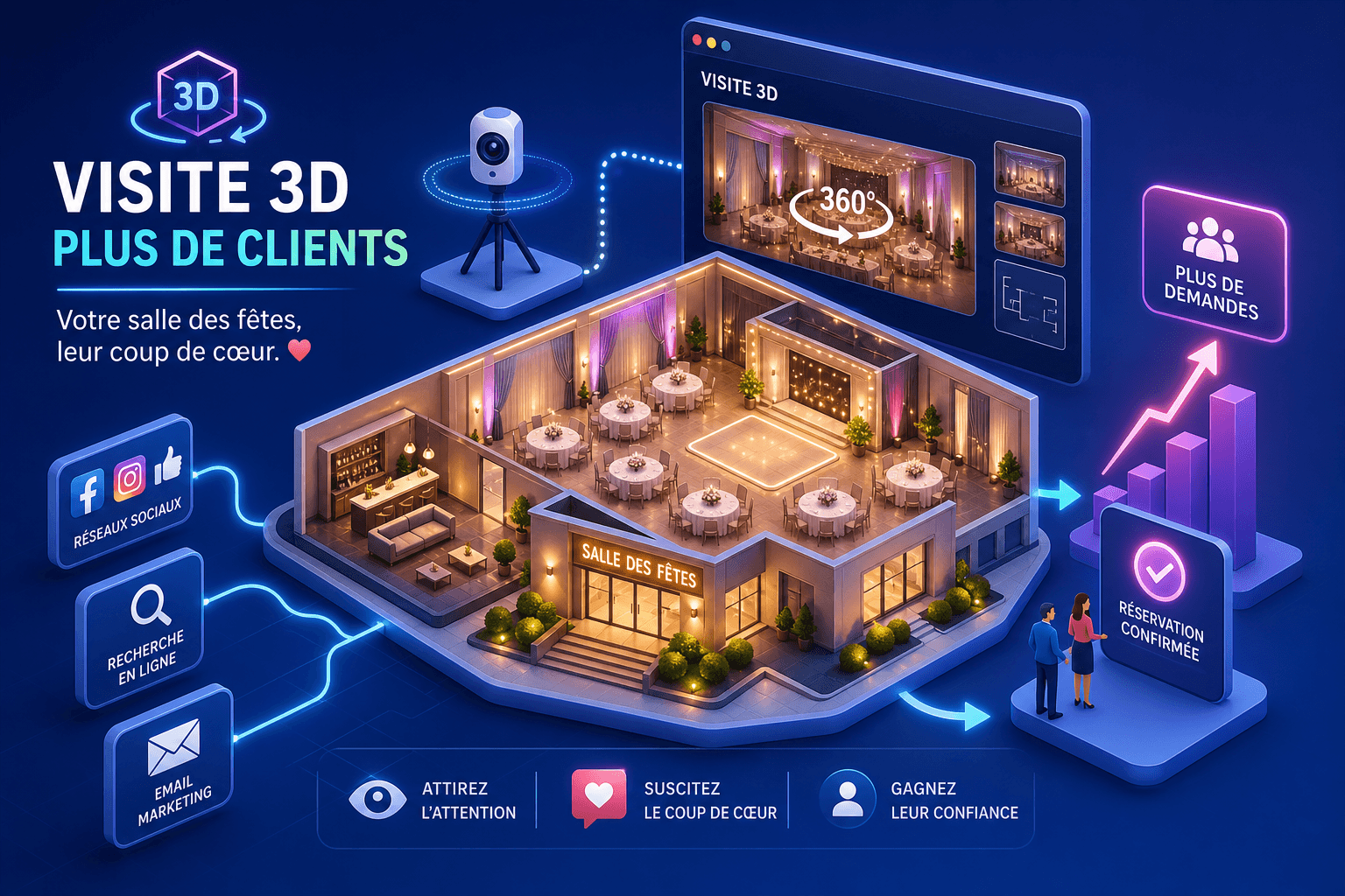 Comment Attirer Plus de Clients pour votre Salle des Fêtes avec une Visite 3D