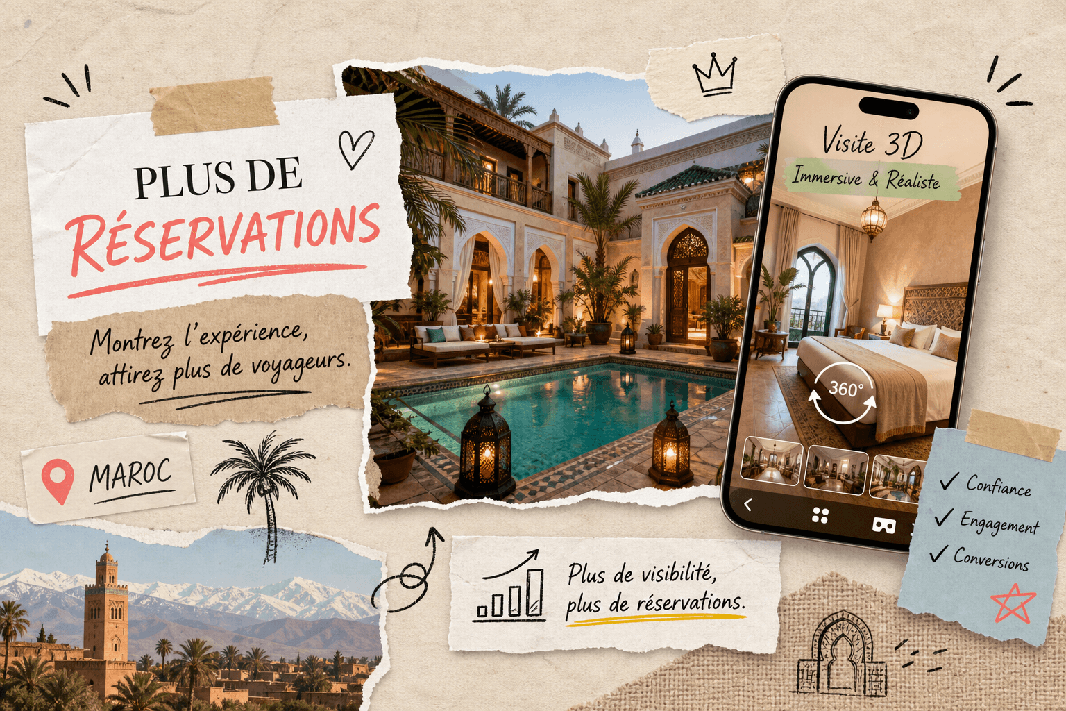 Comment Augmenter les Réservations de Votre Hôtel au Maroc avec une Visite 3D