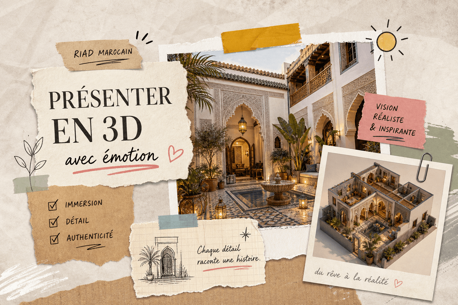 Comment Présenter un Riad Marocain en 3D : Guide Complet