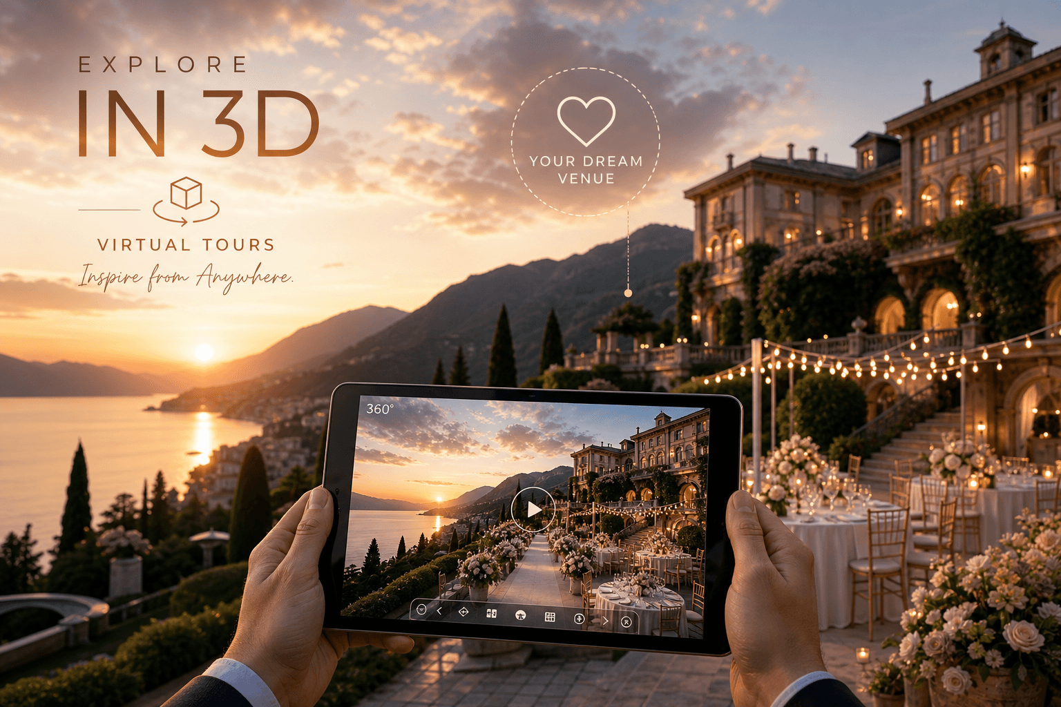 3D Wedding Venue Tour Attract Couples from Anywhere