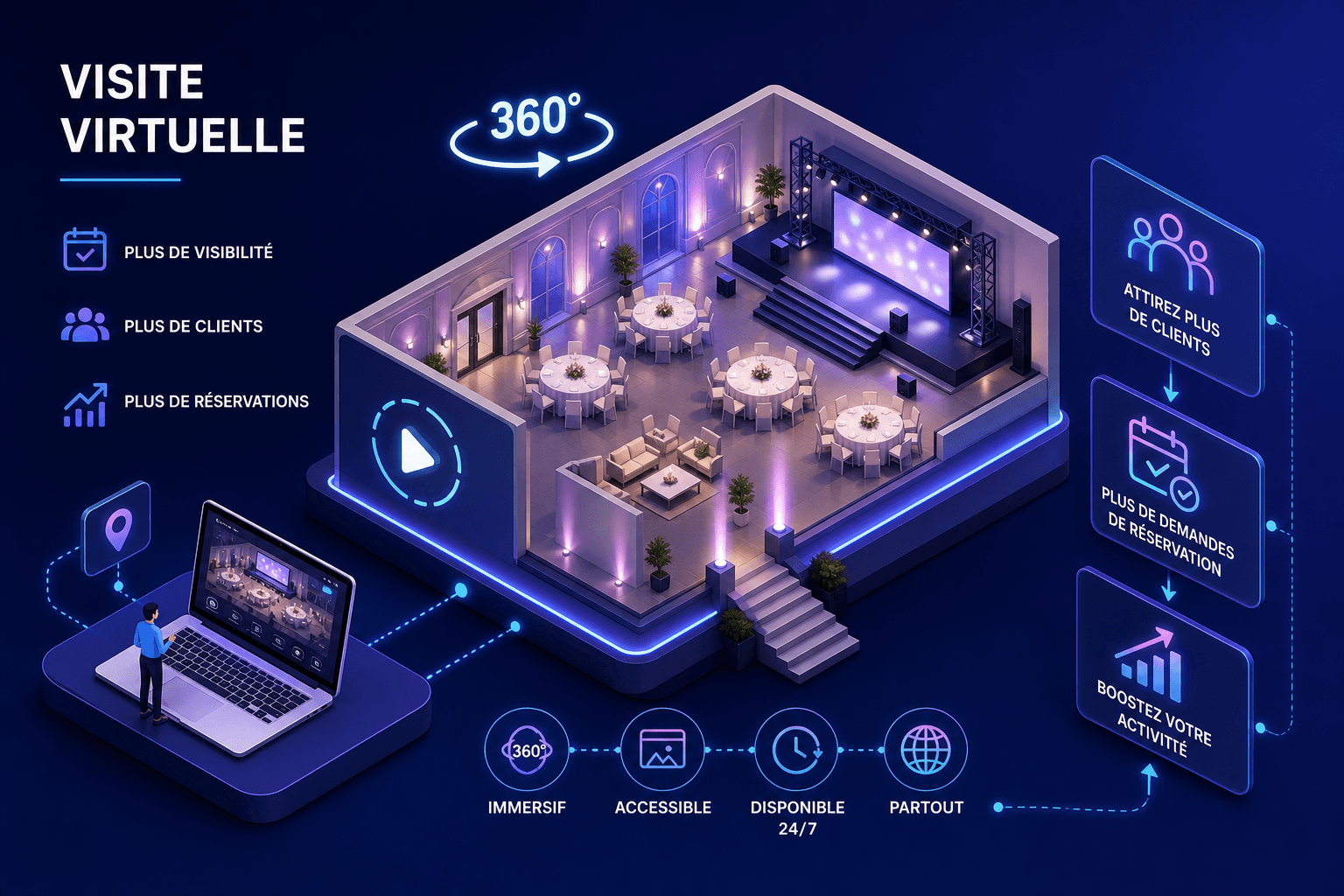 Visite Virtuelle Salle Dvnement Attirez Plus De Clients